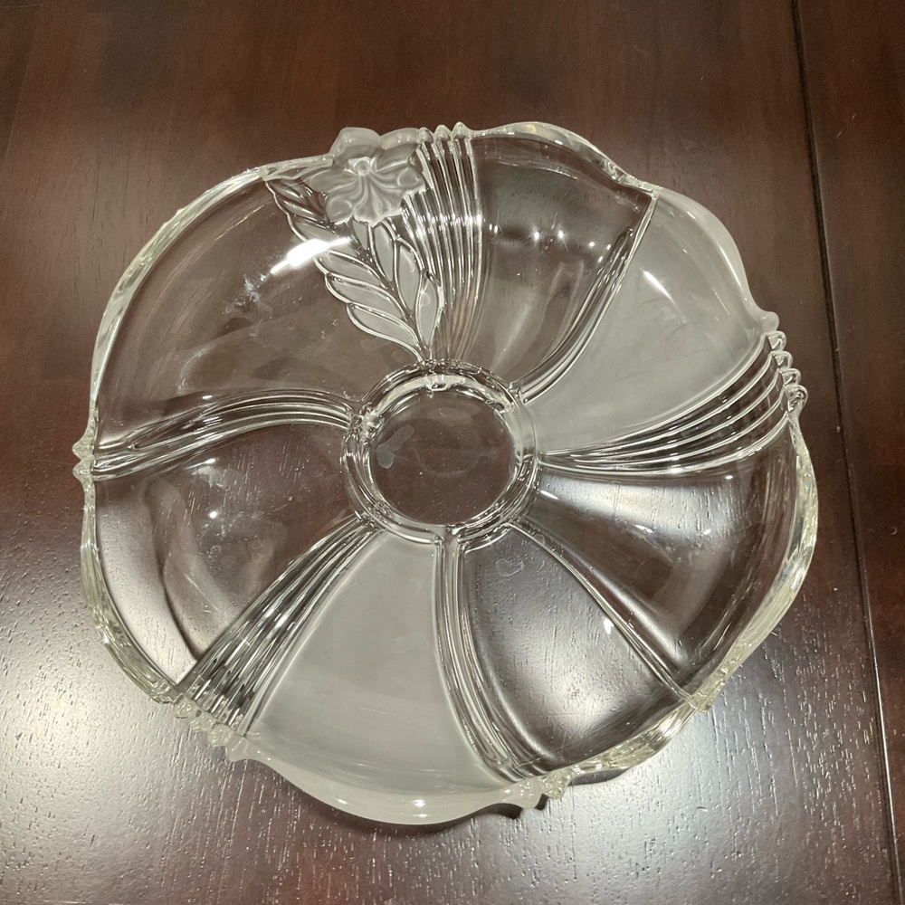 VINTAGE MIKASA GERMANY‎ FROSTED SATIN ORCHID PLATTER